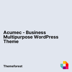 Acumec - Business Multipurpose WordPress Theme