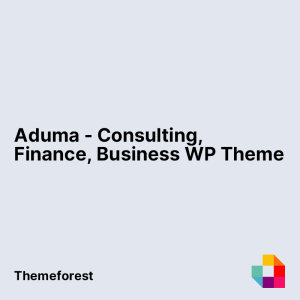 Aduma - Consulting, Finance, Business WP Theme