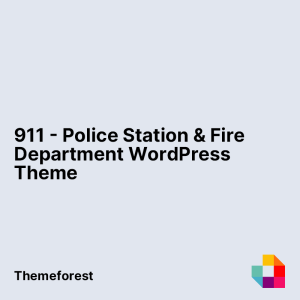 911 - Police Station & Fire Department WordPress Theme