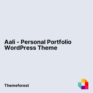 Aali - Personal Portfolio WordPress Theme