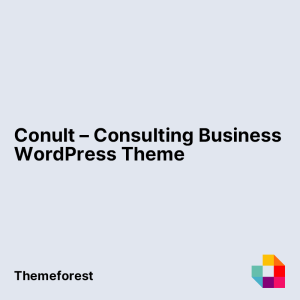 Conult - Consulting Business WordPress Theme