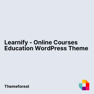 Learnify - Online Courses Education WordPress Theme