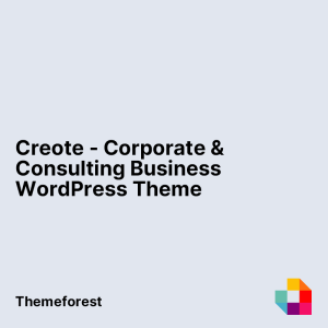 Creote - Corporate & Consulting Business WordPress Theme