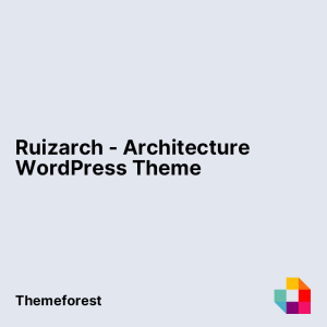 Ruizarch - Architecture WordPress Theme
