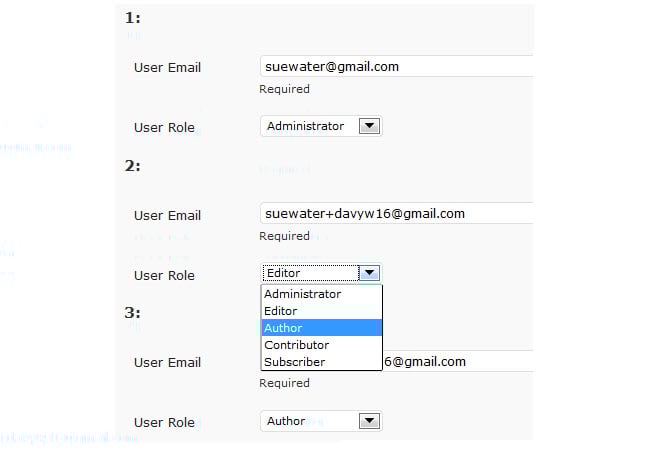 Add Existing users panel