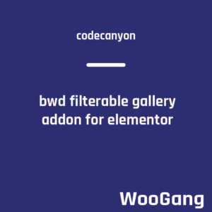 BWD Filterable Gallery Addon for Elementor